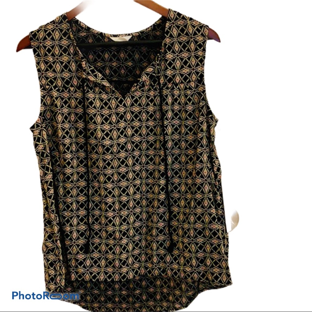 Caslon Tassel Tie Tank, Sleeveless Blouse NWT